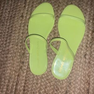 Stuart Weitzman neon green Jelly Sandals